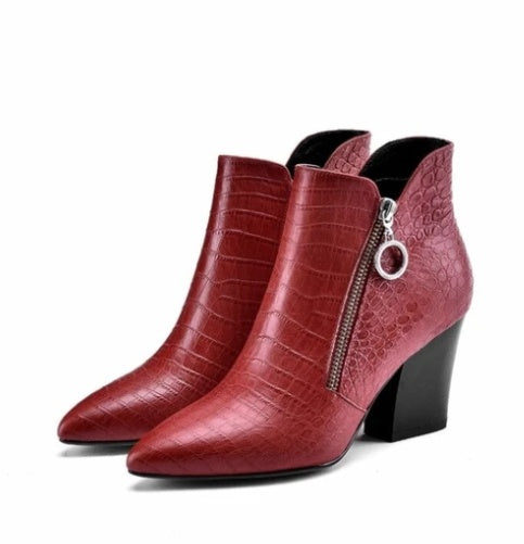 Boots en cuir femmes