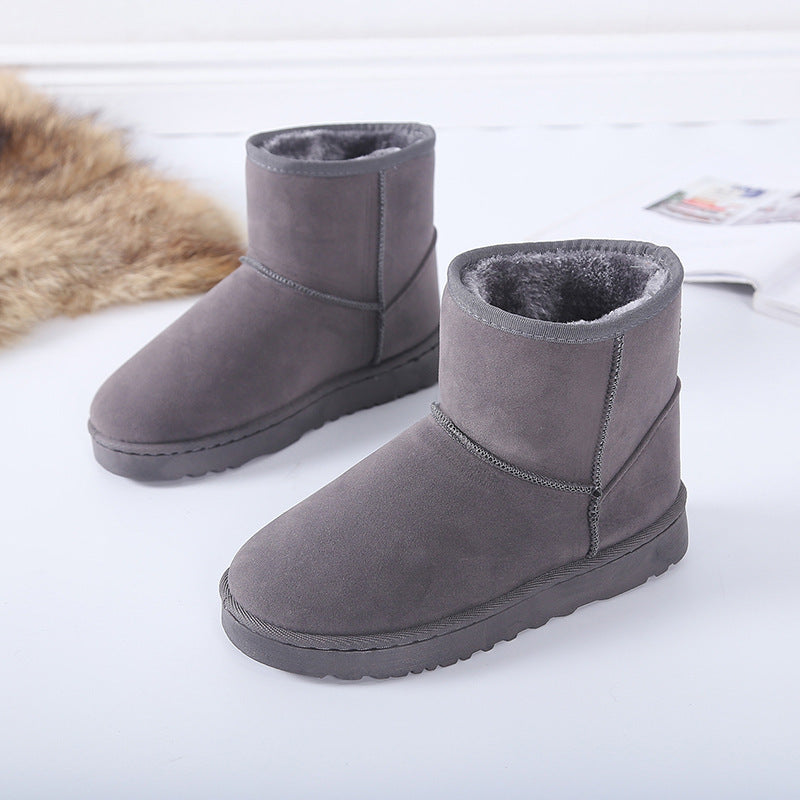 Boots hiver en cuir Nubuck