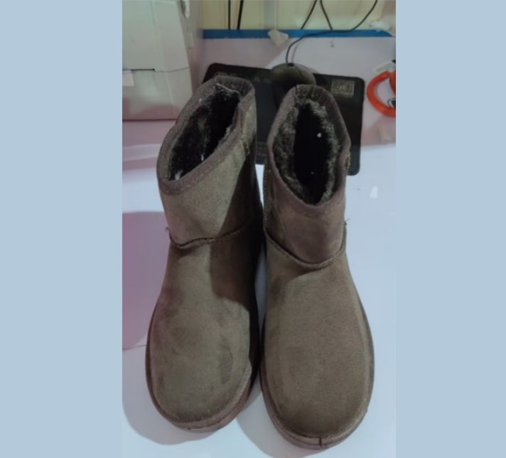 Boots hiver en cuir Nubuck